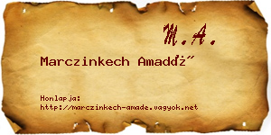 Marczinkech Amadé névjegykártya
